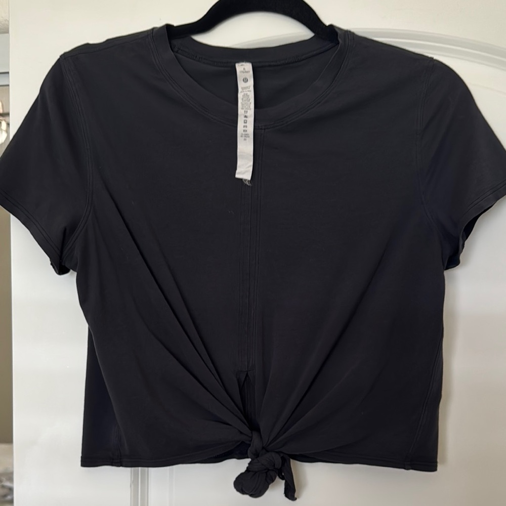 Lululemon Athletica Black Crop T-Shirt